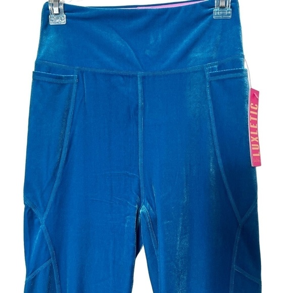 NWT 2 pc Set Lilly Pulitzer Teal Cassis Luxetic Tank & Hi-rise Weekender Legging - Picture 12 of 15